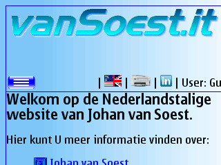 Screen shot of mobile device (Nokia E52 (240x320)) vistiting website with menu collapsed and menu icon.