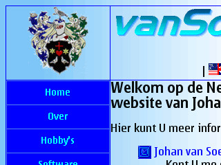 Screen shot of mobile device (Nokia E52 (240x320)) vistiting website with menu expanded and menu icon removed. Horizontal scrolling shows the entire webpage.