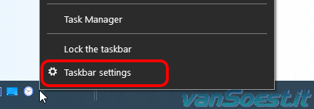 Windows 10 right click taskbar